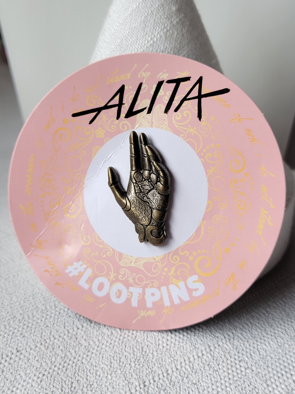 Loot Crate Alita Gold Lapel Pin